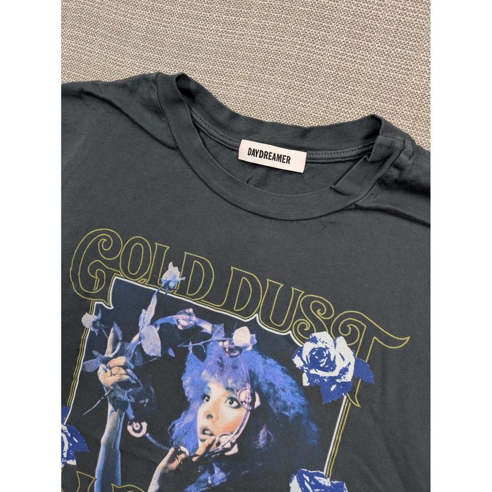 Daydreamer Shirt Womens Large Gray Gold Dust Woman Graphic Crew Neck Tee Top